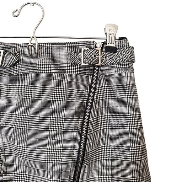 TOPSHOP Houndstooth Zippered Mini Skirt‎ Sz 4 - Picture 2 of 4